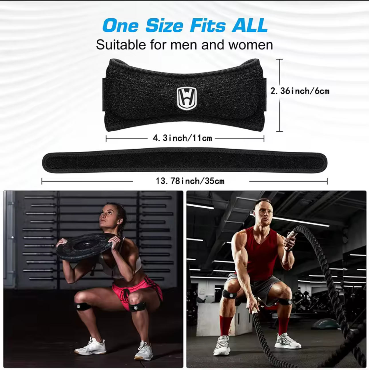 WorthWhile Sports Patella Brace Adjustable Strap EVA Kneepads Knee Support Pad Protective Gear Basketball Volleyball Protector