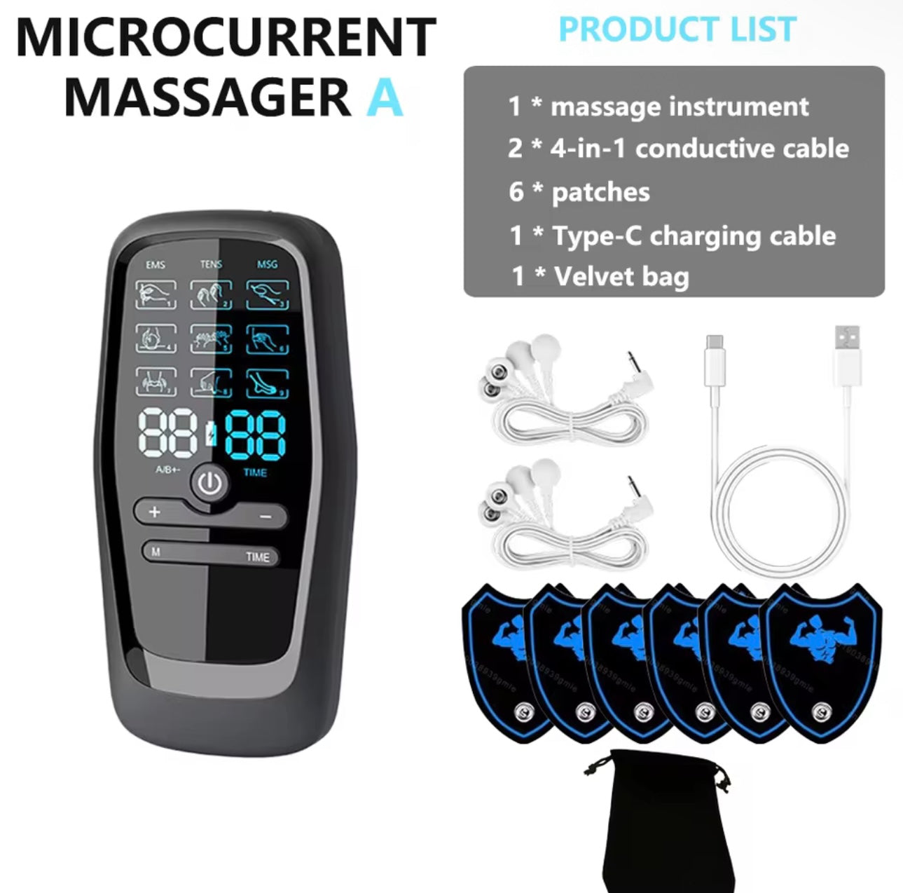 Physiotherapy Tens Muscle Stimulator Electric Ems Acupuncture Body Massage Digital Therapy Slimming Machine Electro Stimulator