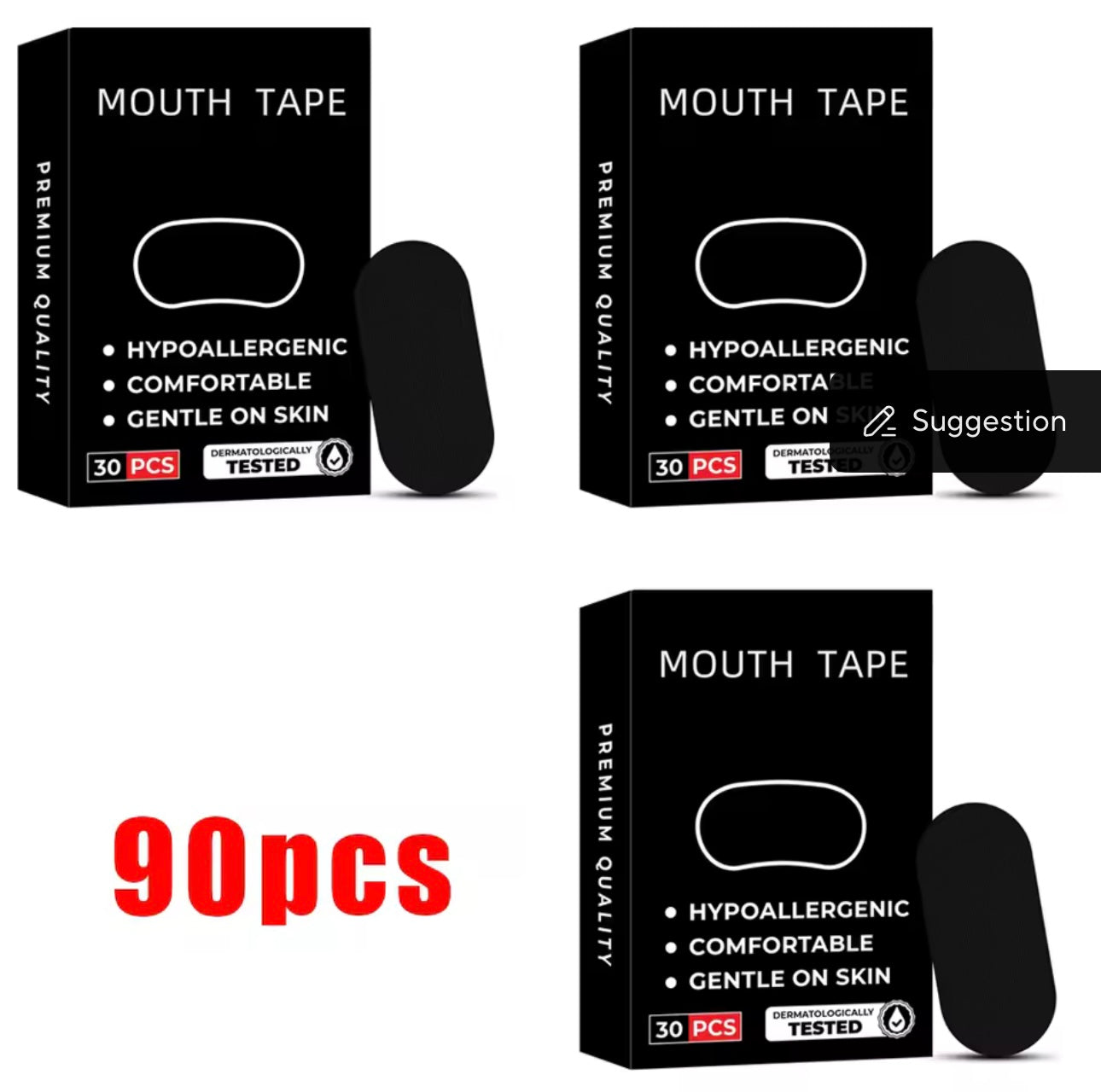 30/60/90Pcs Anti Snoring Sleep Mouth Tape Best Breathing Nasal Strips Medical Grade Improved Sleeping Snoring Relief
