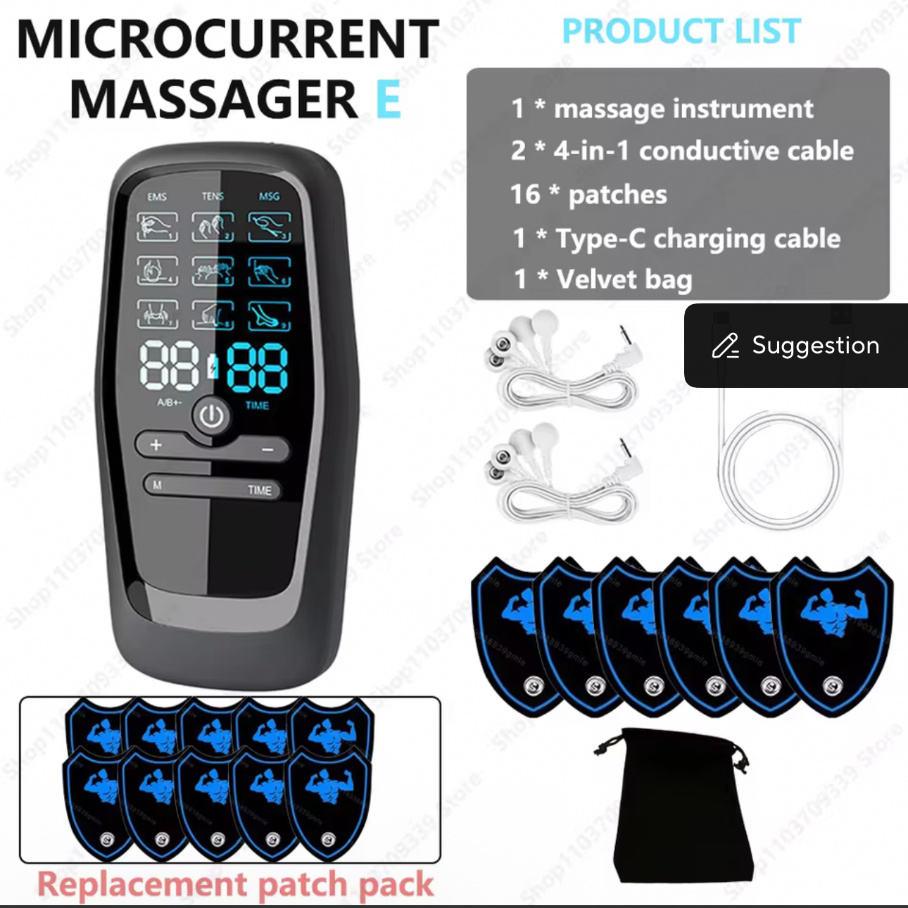 Physiotherapy Tens Muscle Stimulator Electric Ems Acupuncture Body Massage Digital Therapy Slimming Machine Electro Stimulator