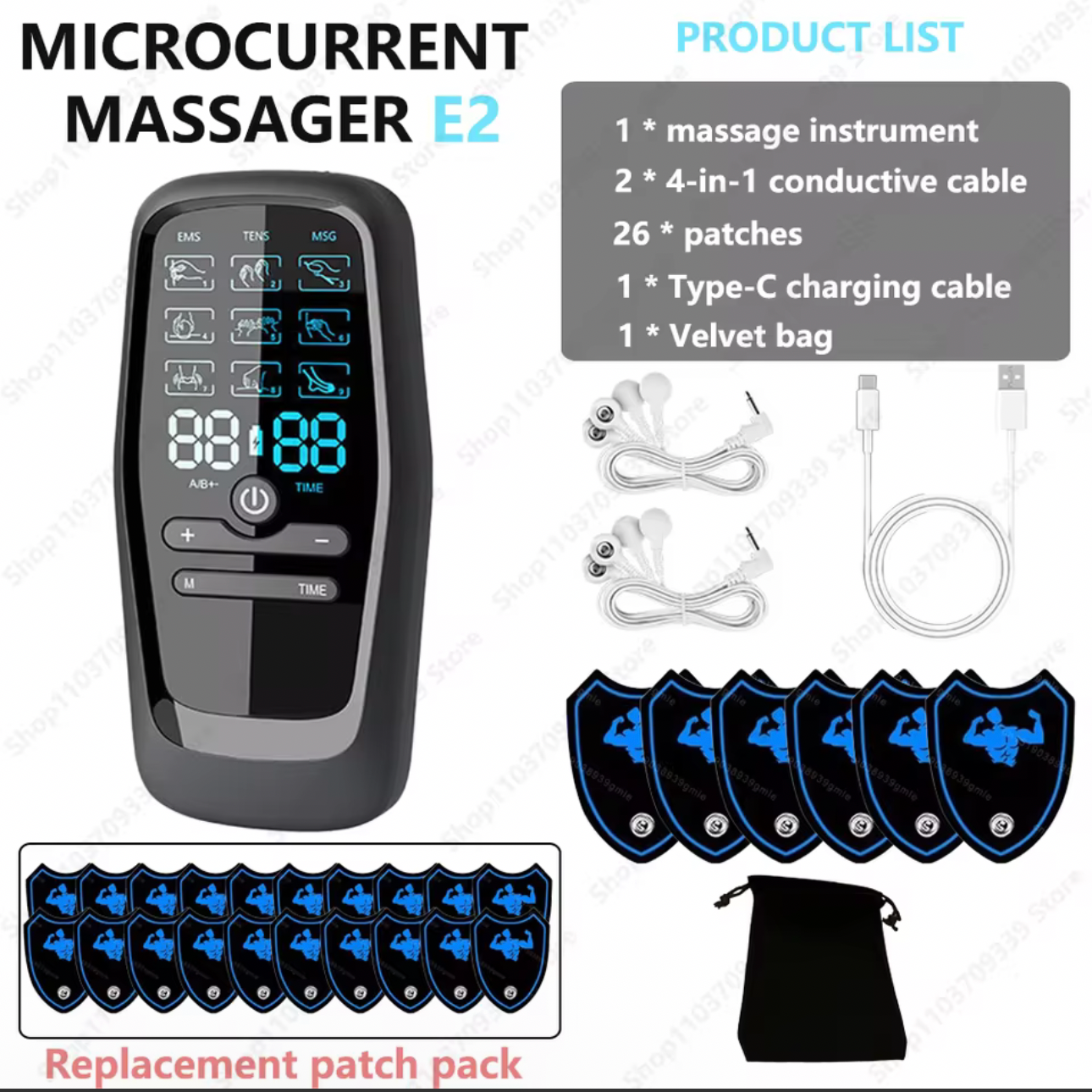 Physiotherapy Tens Muscle Stimulator Electric Ems Acupuncture Body Massage Digital Therapy Slimming Machine Electro Stimulator