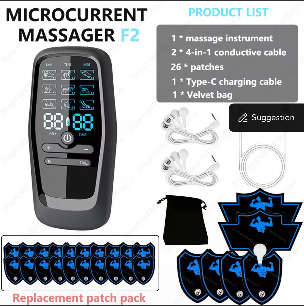 Physiotherapy Tens Muscle Stimulator Electric Ems Acupuncture Body Massage Digital Therapy Slimming Machine Electro Stimulator